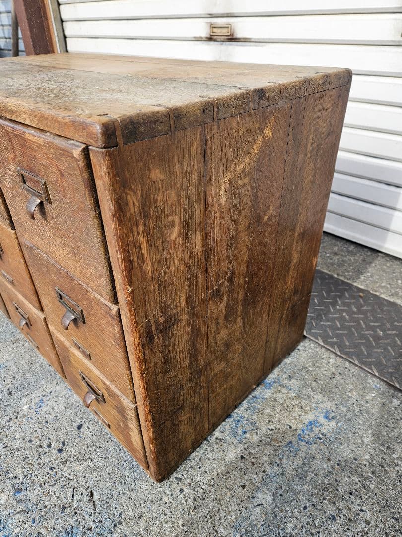 USA アンティーク 古いファイルキャビネット レターケース 木製 ドロワー