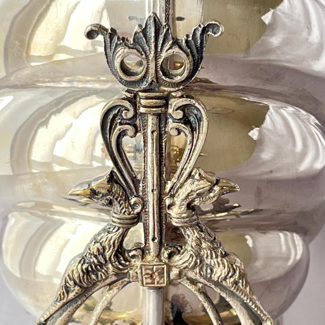 【英国】 ビクトリアン グリフィンのビスケットウォーマー【シルバープレート】