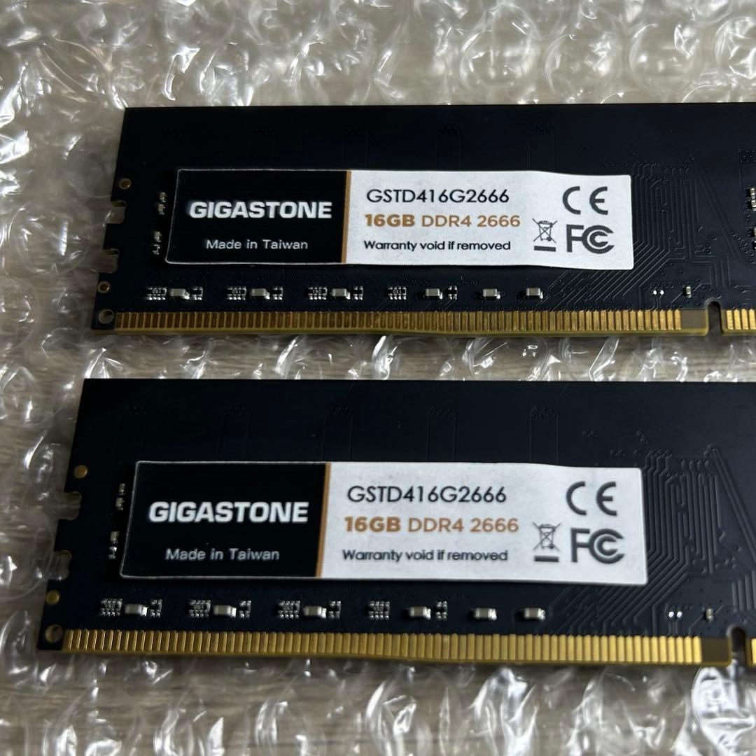 【動作確認済み】GIGASTONE DDR4 16GB ×2 32GB