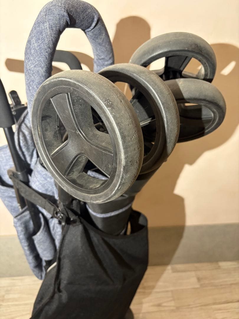 二人乗りベビーカー グレー　kiderwagon