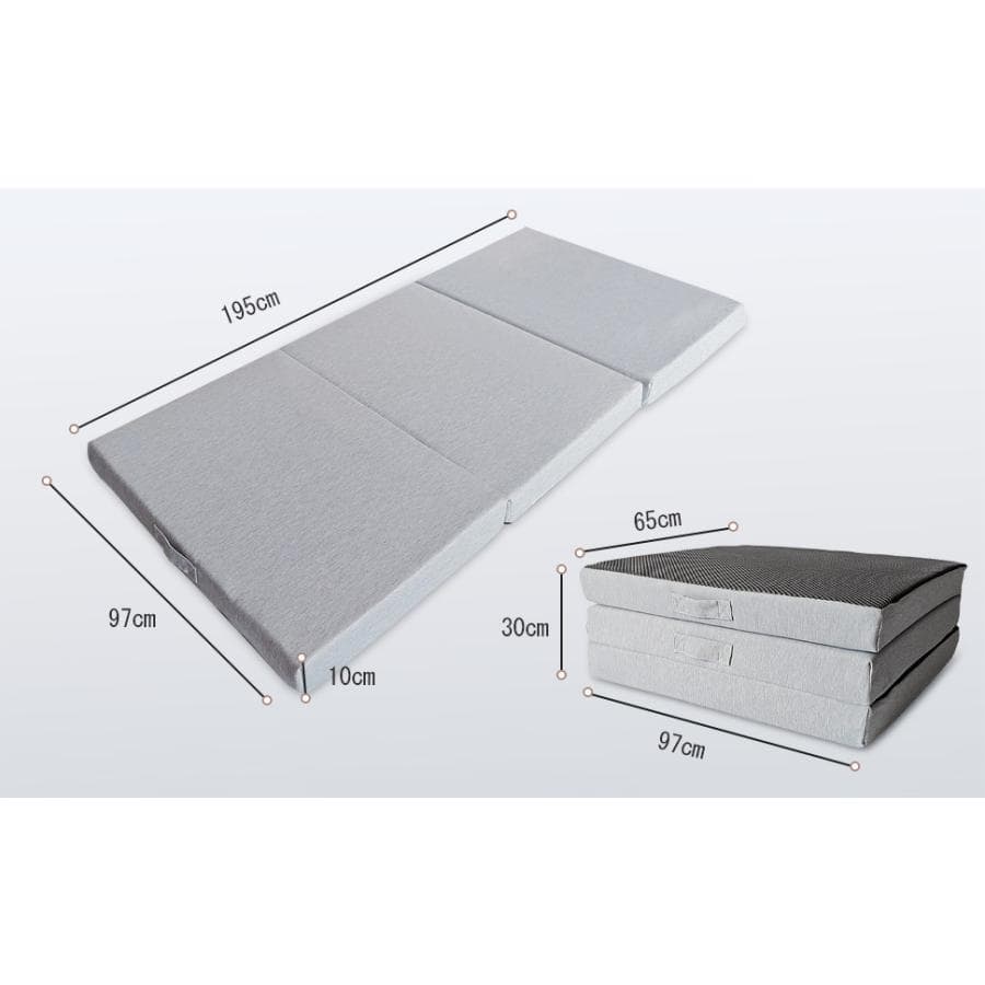 マットレス 三つ折りマットレス 2層高反発 極厚10cm シングル 折りたたみ