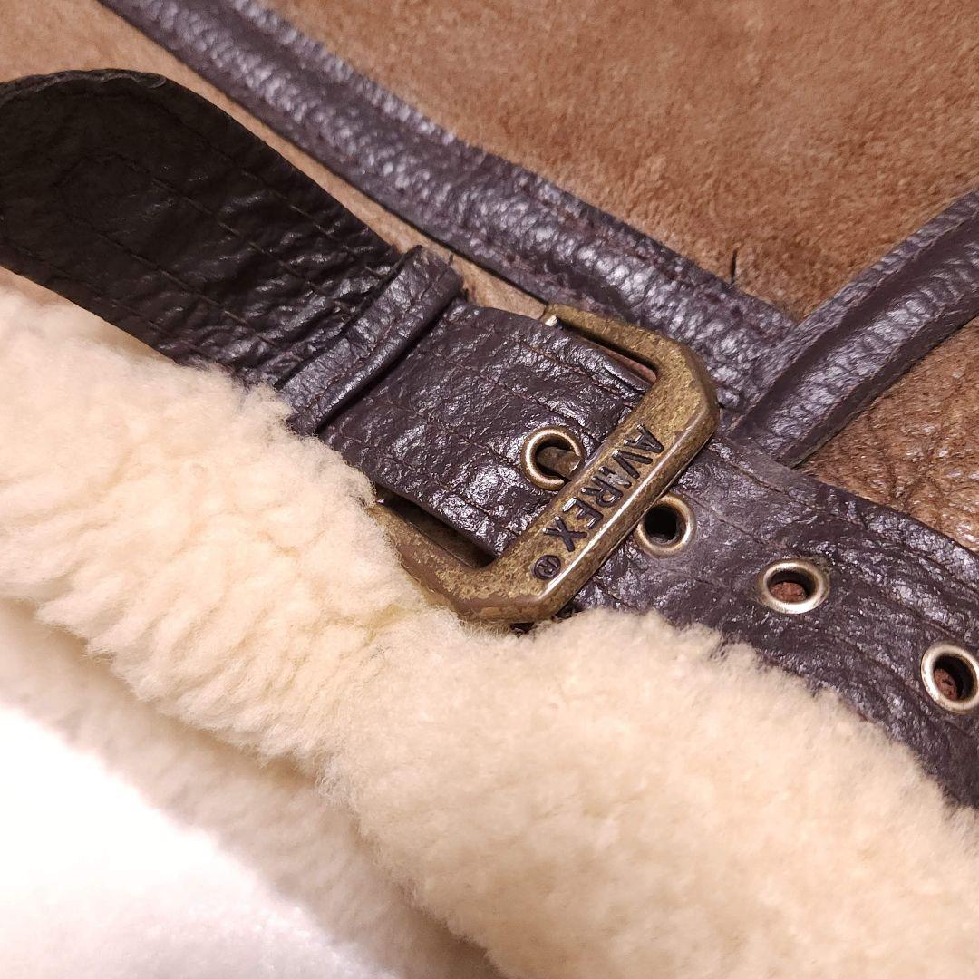 80s USA製 AVIREX TYPE B-3 B3 極厚 リアルムートンジ