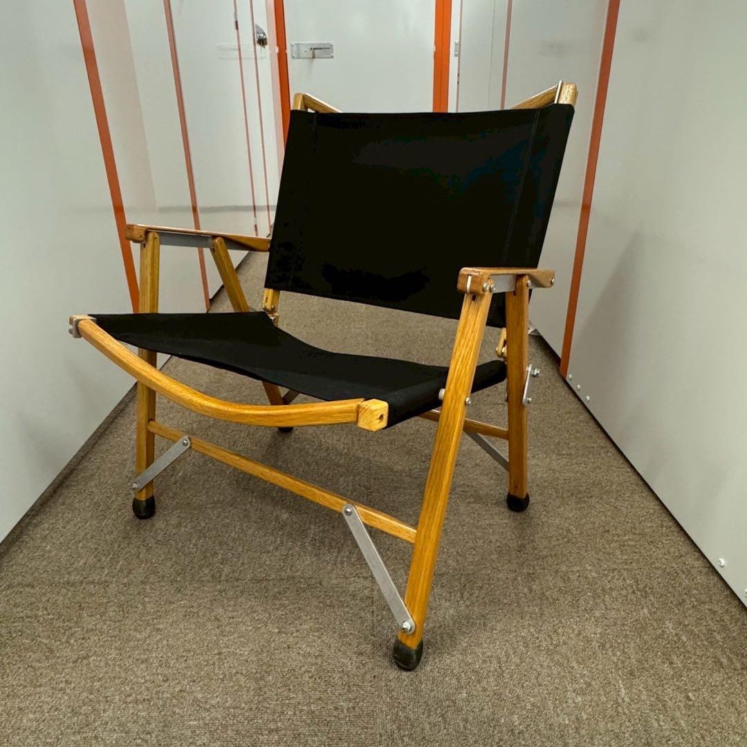 【カーミットチェア】2脚セット 木製折りたたみチェア ブラック