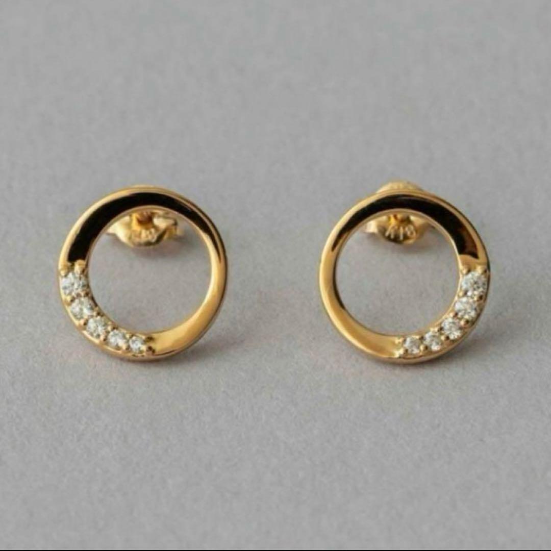 く*＊様 ete ビジューサークル　ピアス ゴールド
