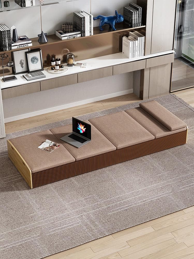 ペーパー折りたたみベッド幅60㎝高さ33㎝組立不要 マットレス付き 一人暮らし