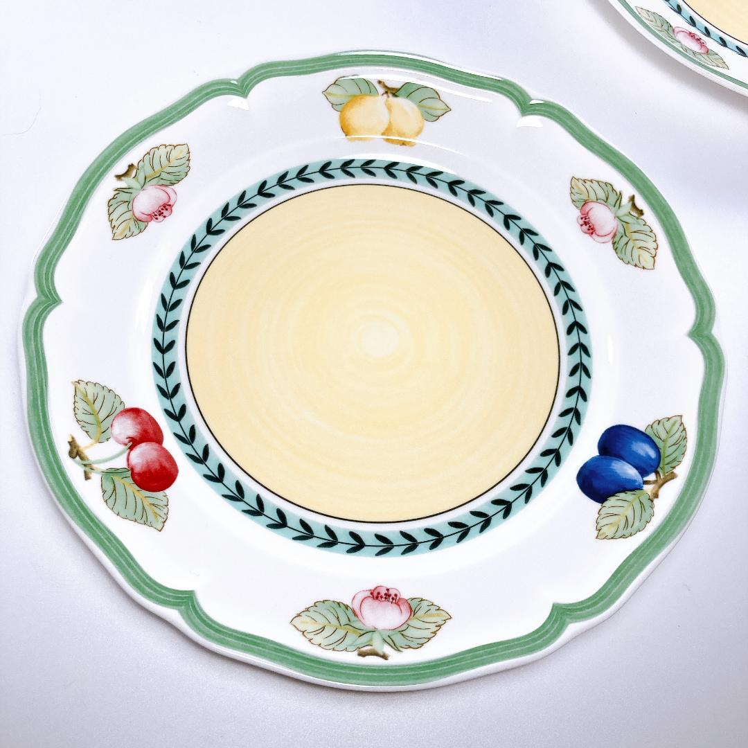 ビレロイ＆ボッホ フレンチガーデン 27㎝ プレート 2枚　|3822|