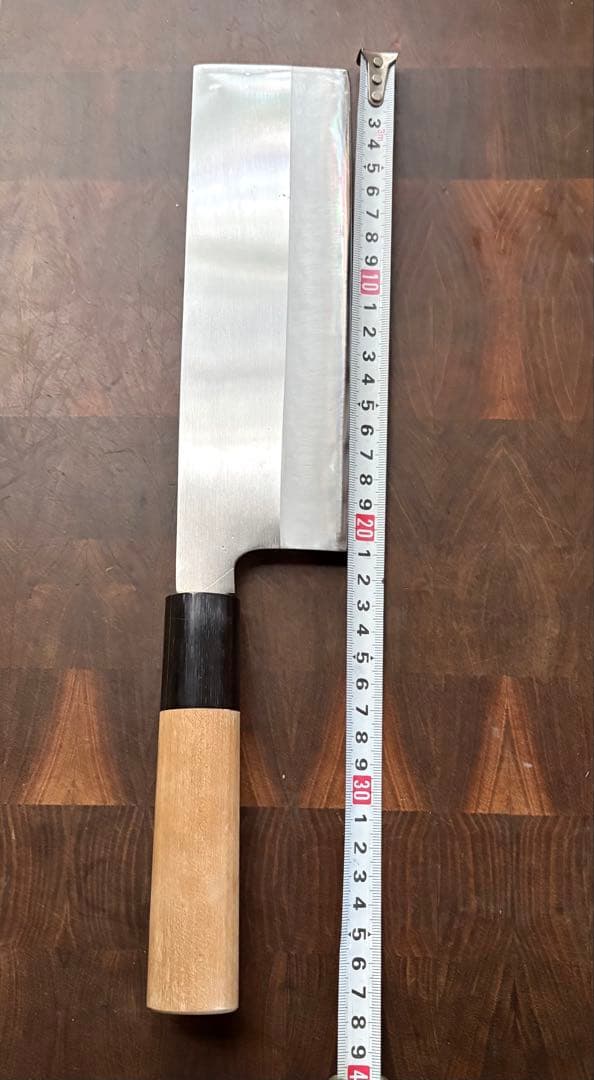 堺打刃物　薄口　中華包丁　210mm 7寸　白鋼　包丁　和包丁　未使用　菜切