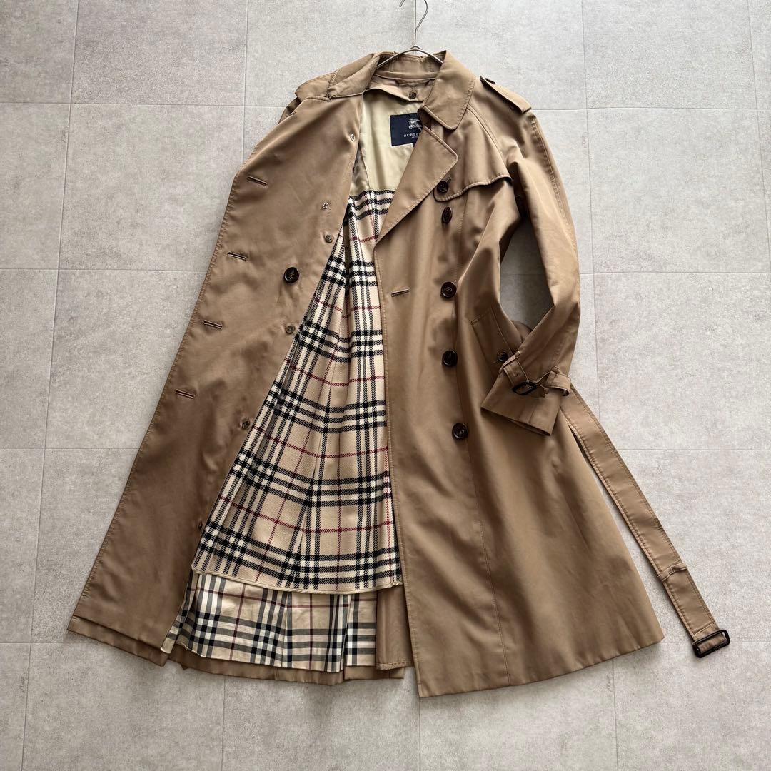 バーバリーロンドン　トレンチコート　ノバチェック　ライナー　ベージュ　38