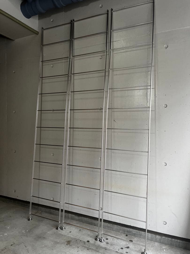 にこ★無印ステンレスユニットシェルフ・帆立特大３個セットとオーク材棚板4枚