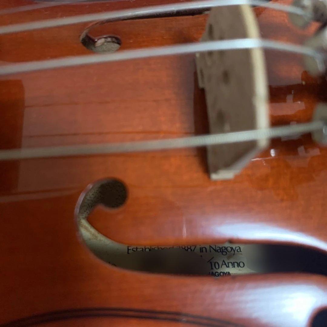 スズキバイオリン1/10本体と弓、肩当て、ケース、まつやにのセット