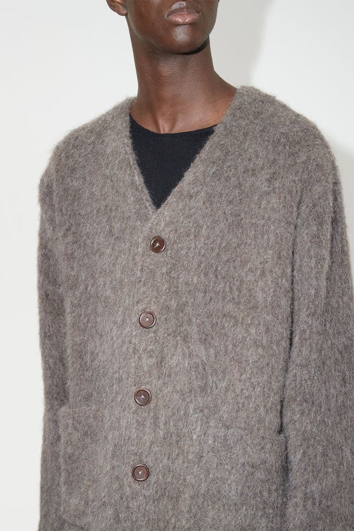 トップス OUR LEGACY CARDIGAN MOLE GREY MOHAIR 44