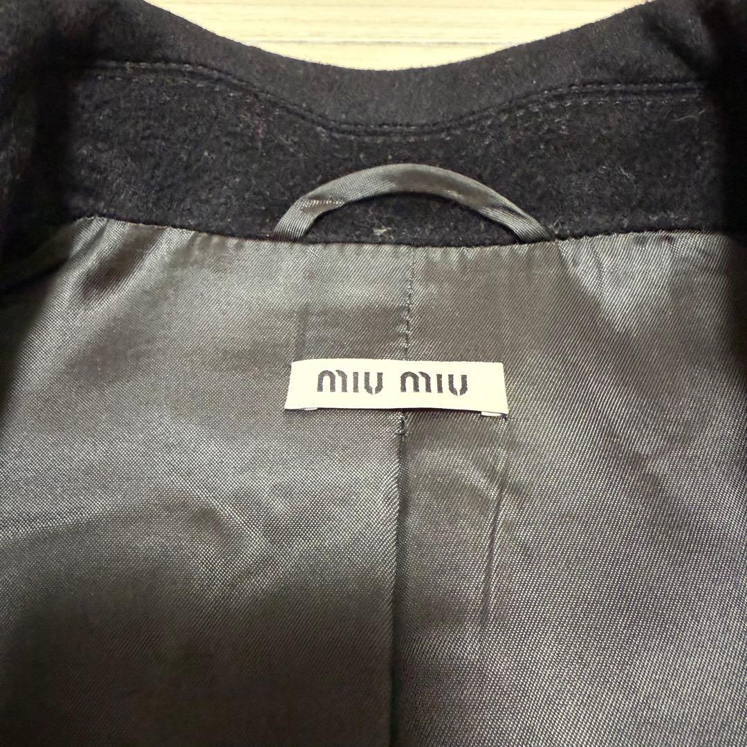 【極美品✨】ミュウミュウ メルトンコート ヴァージンウール アンゴラ カシゴラ