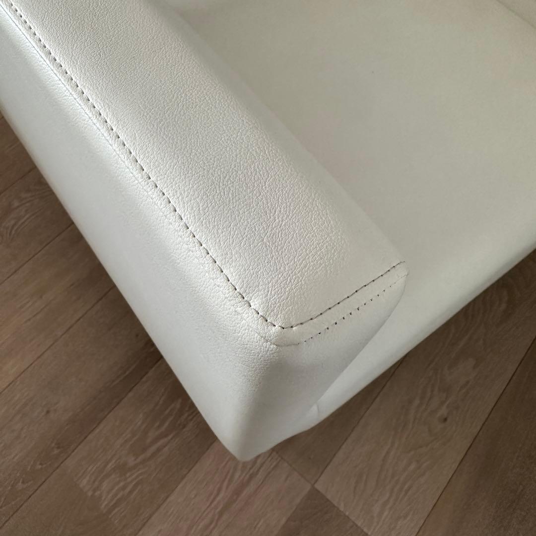 スチールレッグ　一人掛けラウンジチェア・ソファ ホワイト