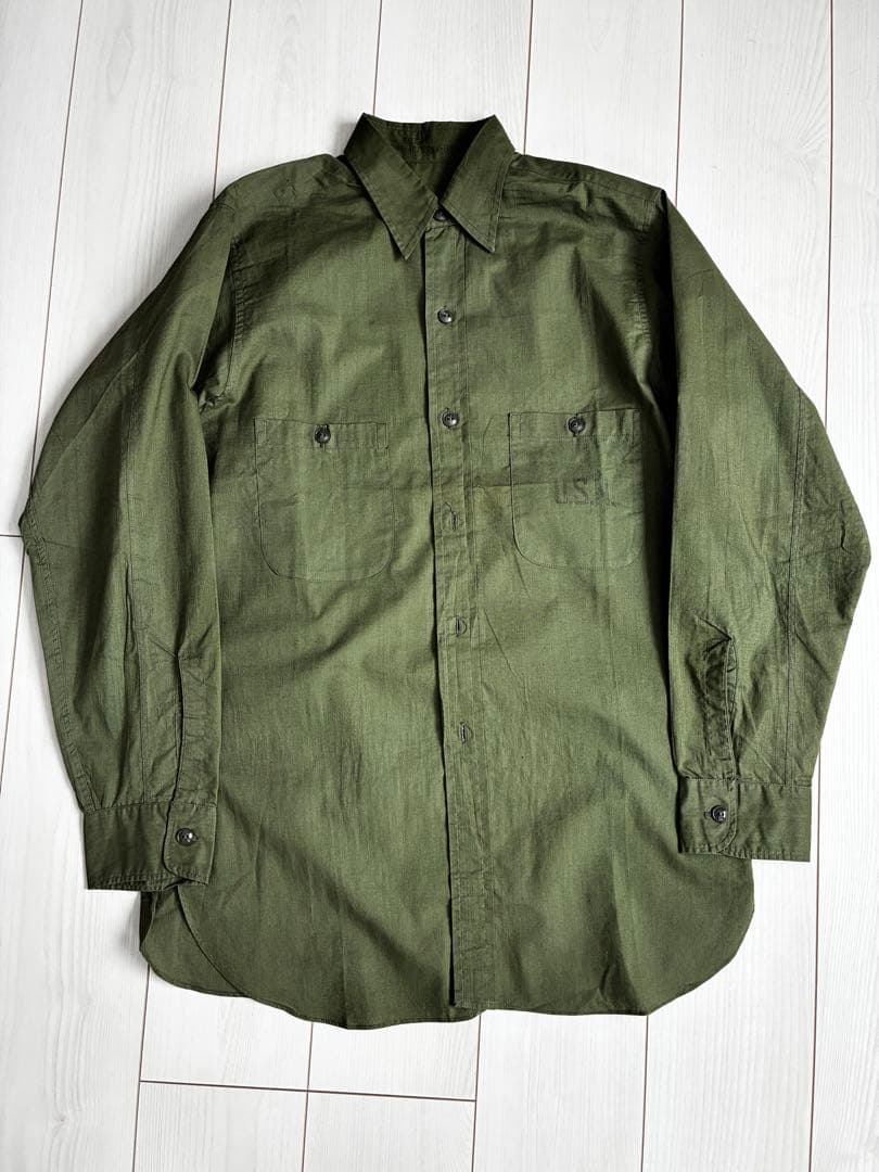 米軍 40's USNAVY N-3 ユーティリティコットンポプリンシャツ