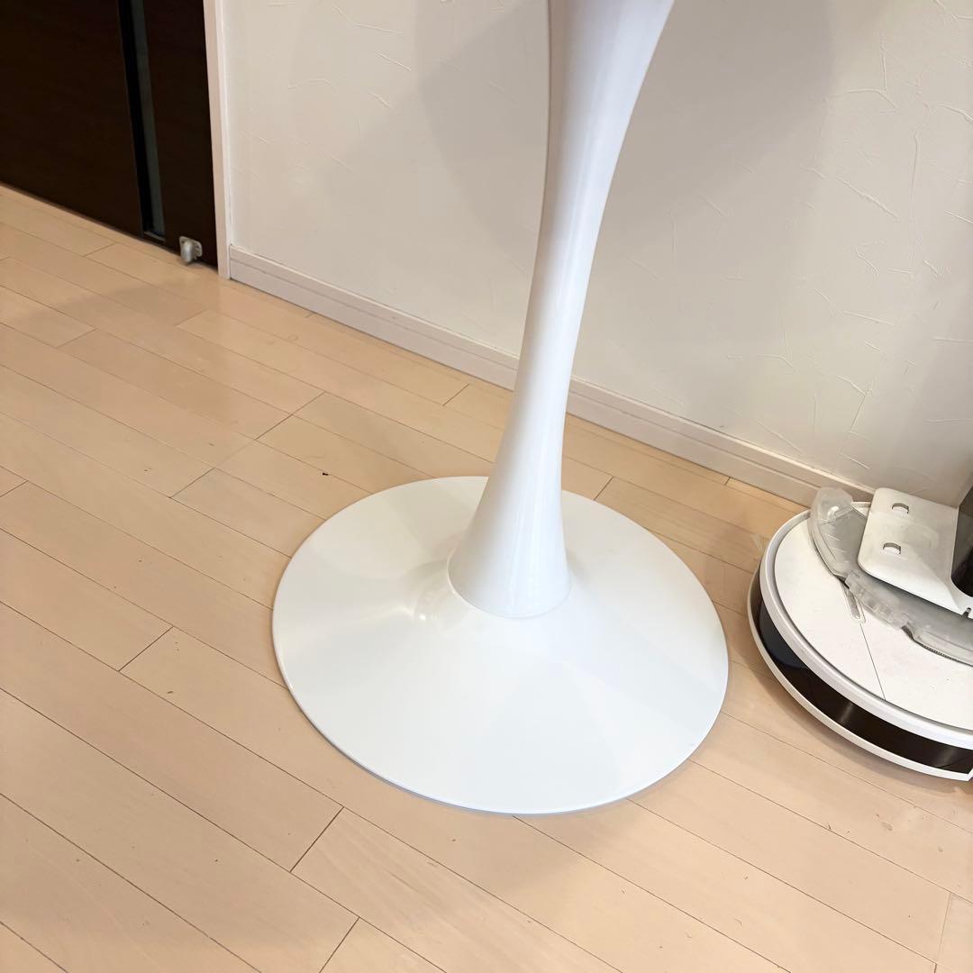 美品✨韓国インテリア チューリップラウンドテーブル　ホワイト　80cm
