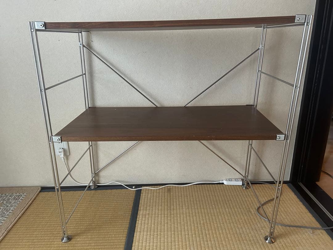 ステンレスユニットシェルフ　ウォールナット材　棚板3枚です！