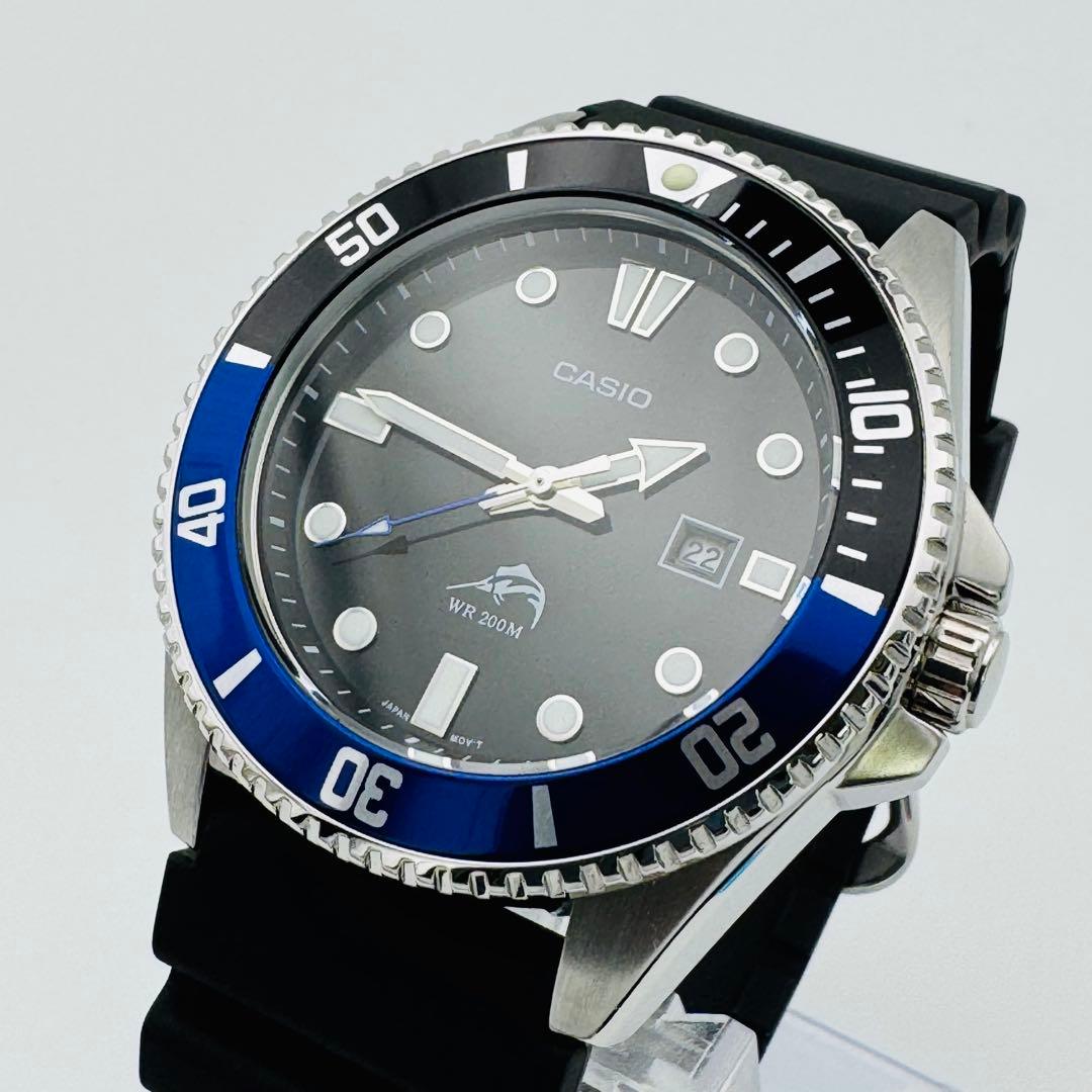 専用】CASIO ダイバーズ 腕時計 WR200M 回転ベゼル ブルー マリン