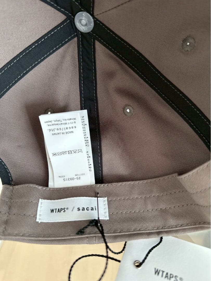 【新品未使用】sacai × WTAPS Cap サカイ ベージュ