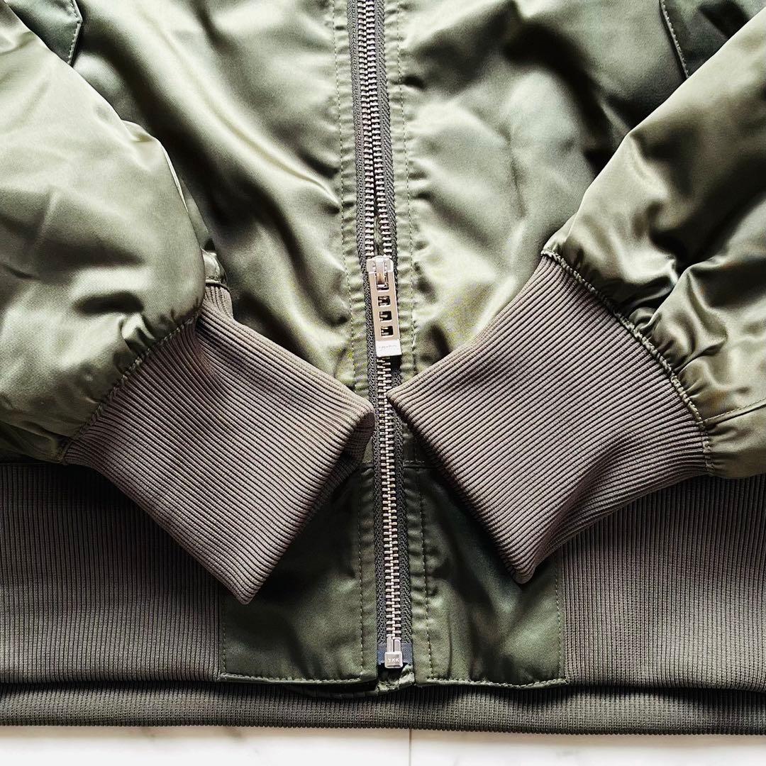 美品 UN3D. アンスリード MA-1 ブルゾン 中綿入り カーキ 36