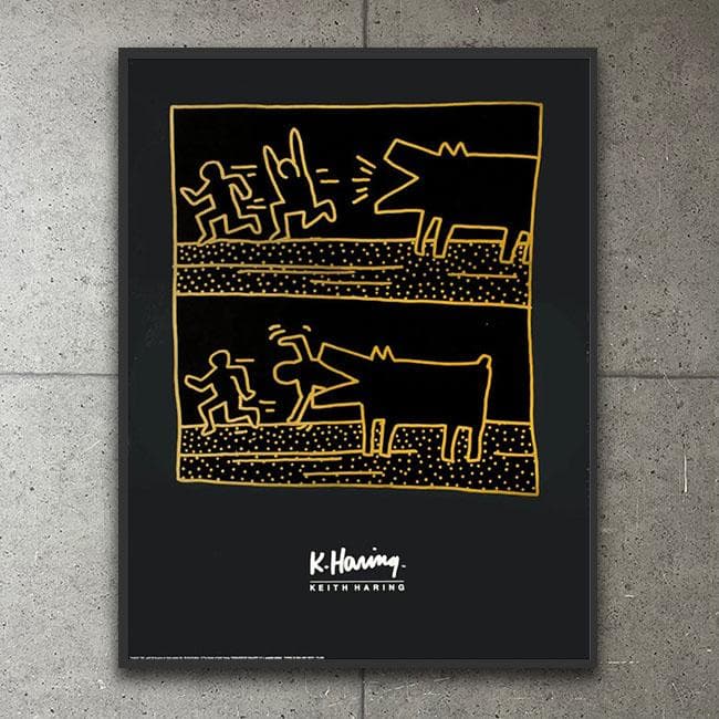 額装品/Untitled 1981（キース ヘリング）/アートポスター