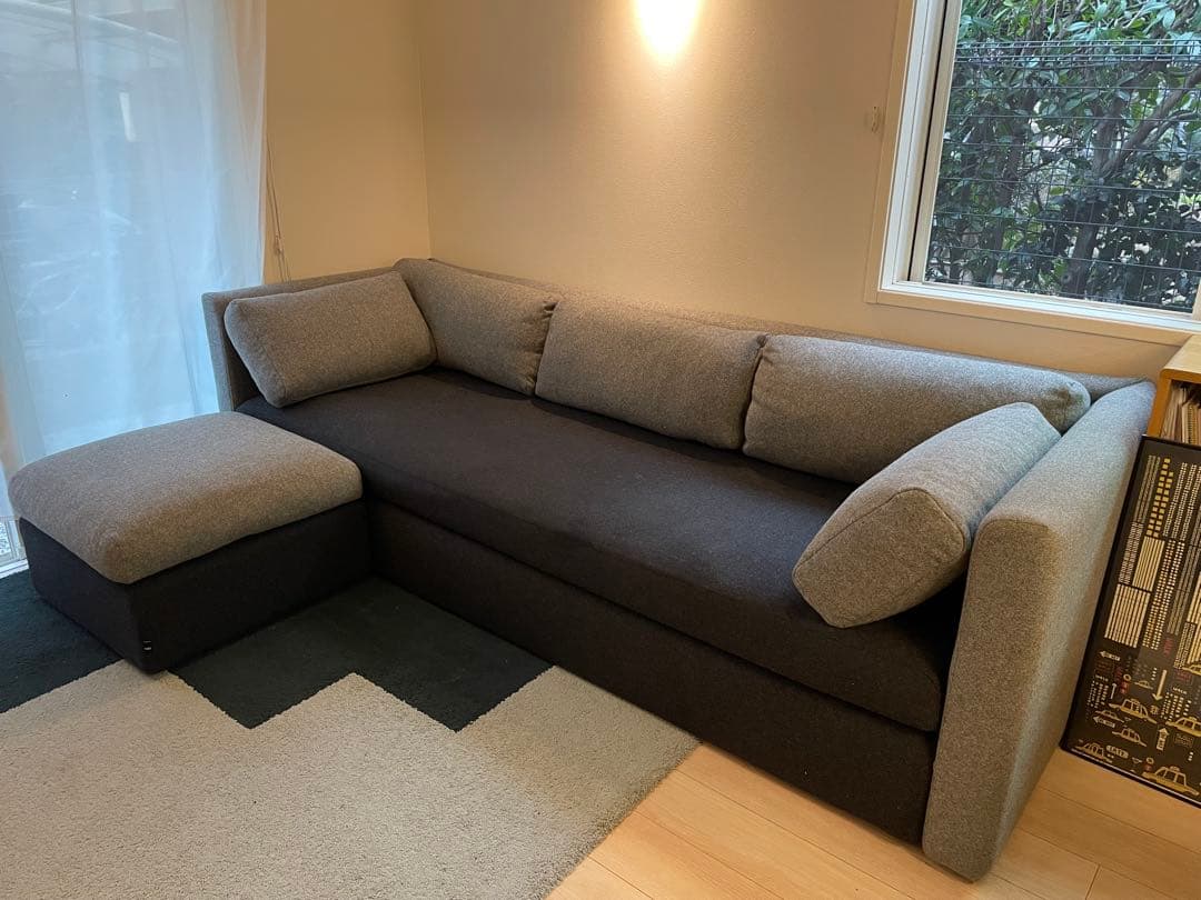 HAY/ヘイ　HACKNEY/ハックニー　3人掛けソファ　グレー系　ファブリック