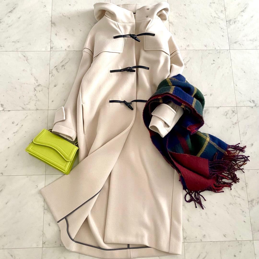 美品 アンクレイヴ uncrave プルーフメルトンダッフルコート マキシ丈 0