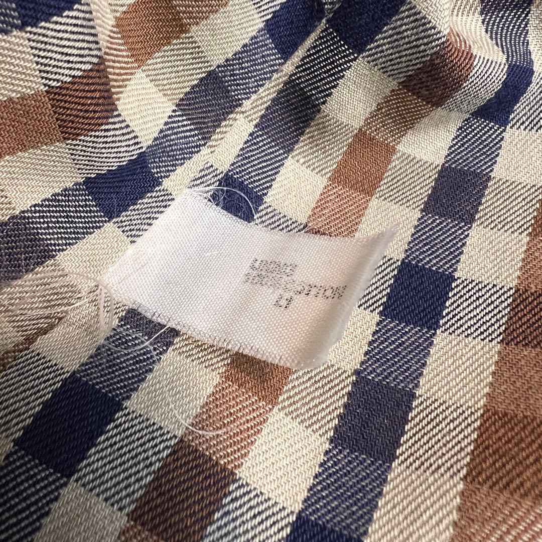 【美品】80s 英国製 アクアスキュータム ダブルトレンチコート 36S