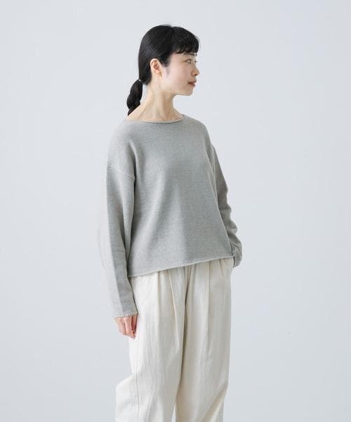 ■新品■かぐれ（kagure） コットンテープヤーンボートネックニット