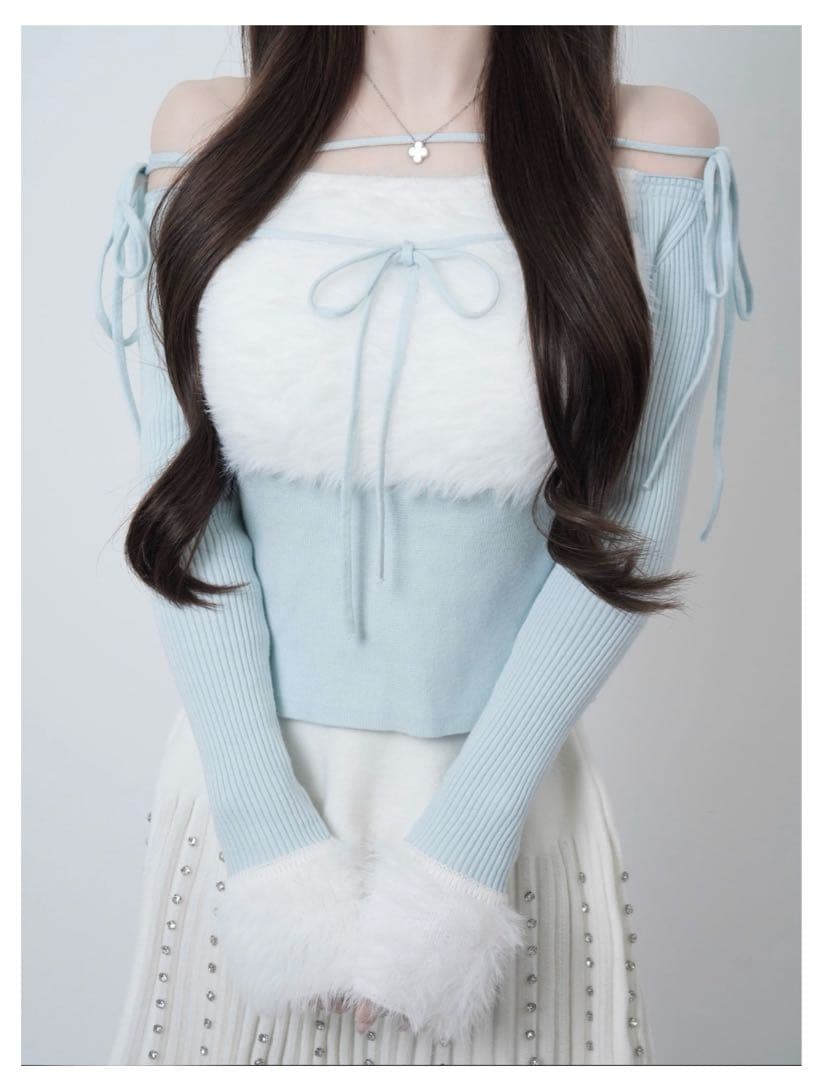 Lumignon ♥ Ribbon bust fluffy tops