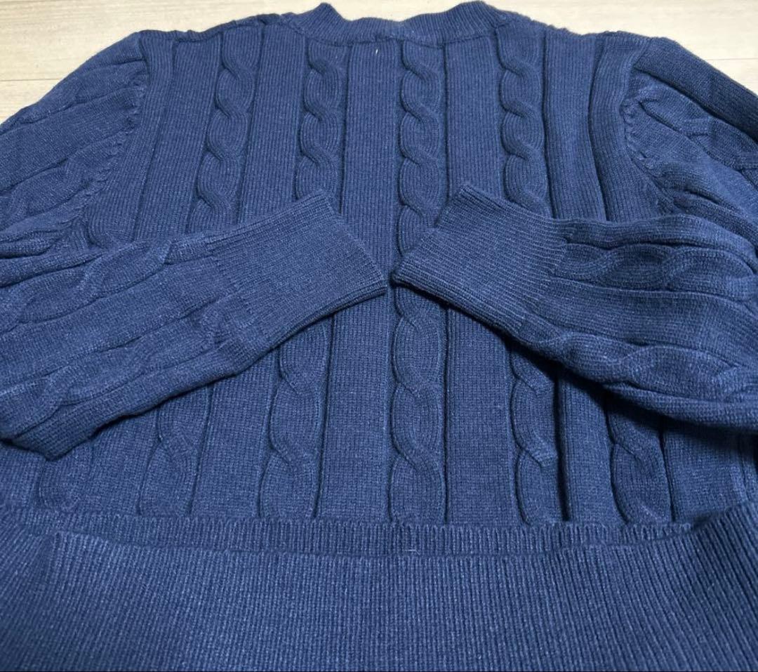 新品 POLO RALPH LAUREN ケーブルニット ネイビー レディースM