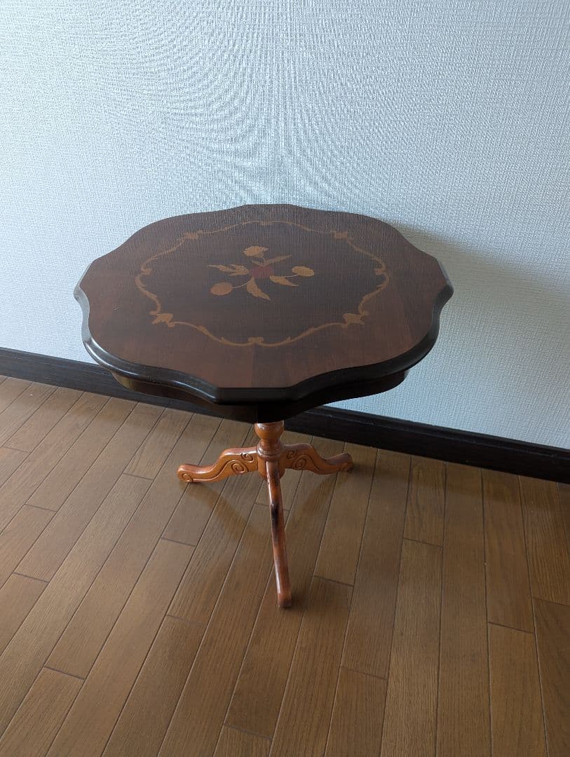 ぞ*ん様 【オークション】象嵌　コーヒーテーブル　丸テーブル　サイドテーブル