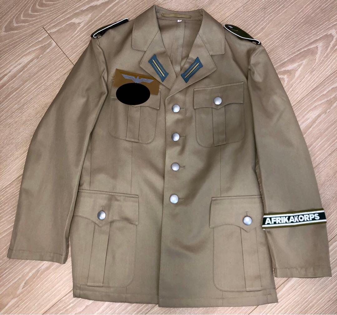 ドイツ軍アフリカ軍団ジャケット 新品ドイツ軍M36ぽいベージュ制服　Lサイズ程度