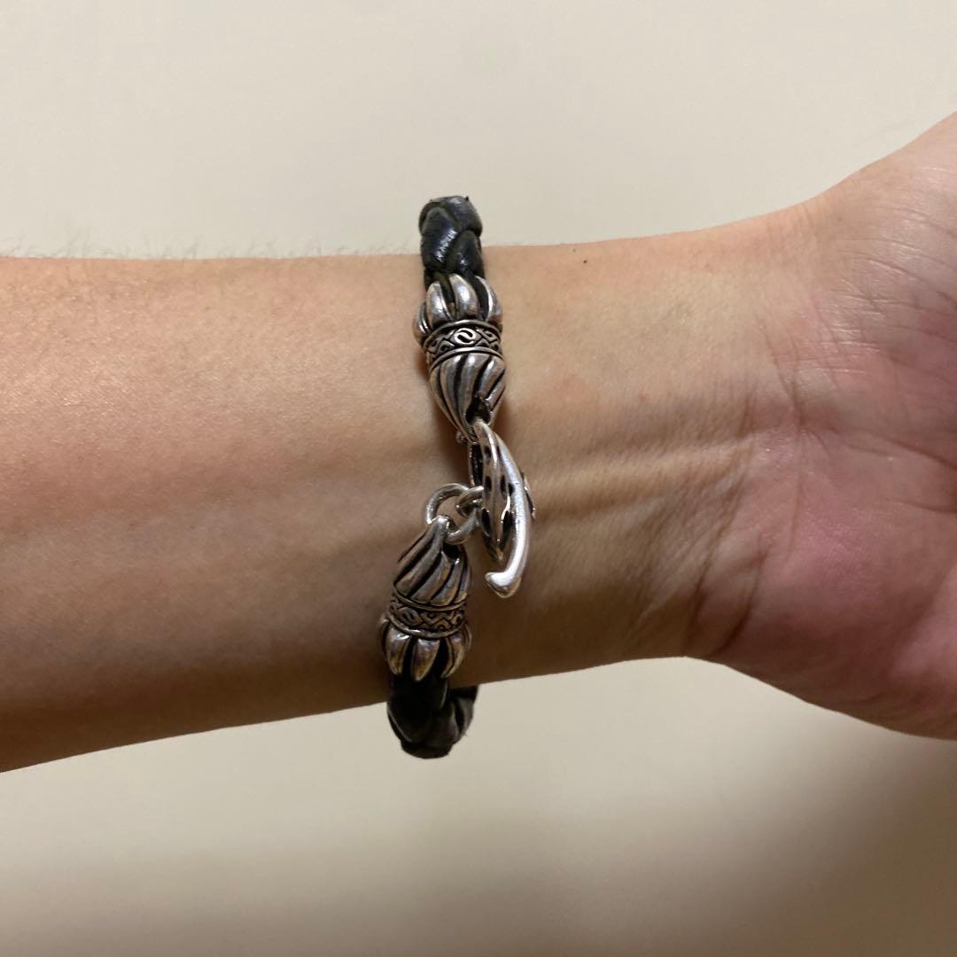 NAGUAL 革シルバーブレスレット