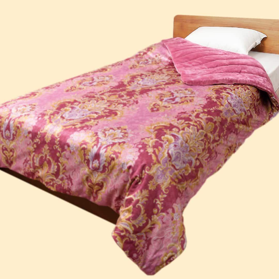 モリリンあったか6層毛布 グレー・ピンク二枚セット定価19600