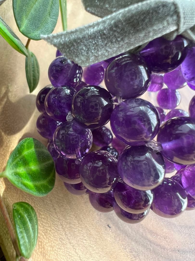 ⑮神聖幾何学フラーレン★特大10mm62倍❣️アメジスト★カード付