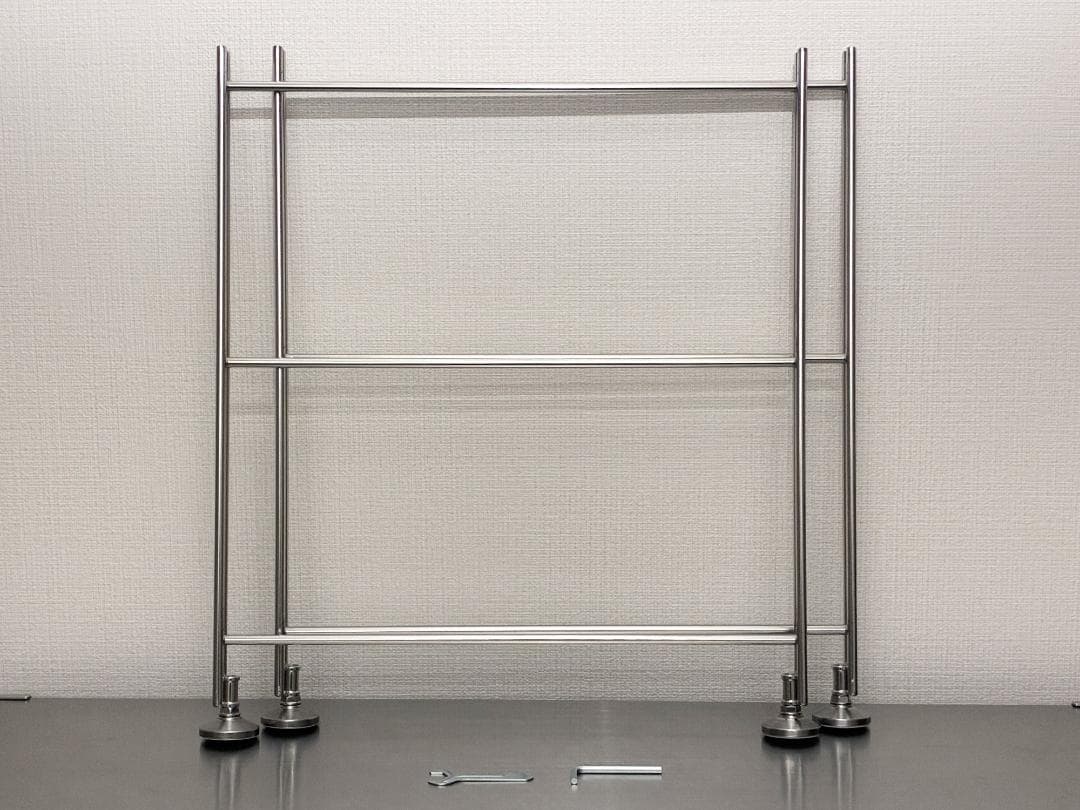 無印良品 ステンレスユニットシェルフ 追加用帆立 ミニ 2点セット