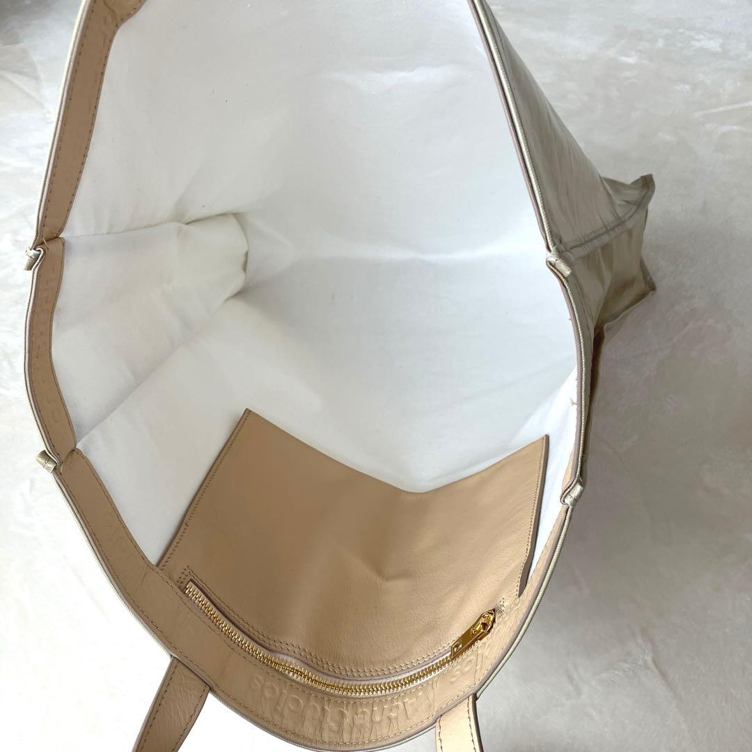 Acne studios アクネ オイルクロス シャイニートートバッグ ベージュ
