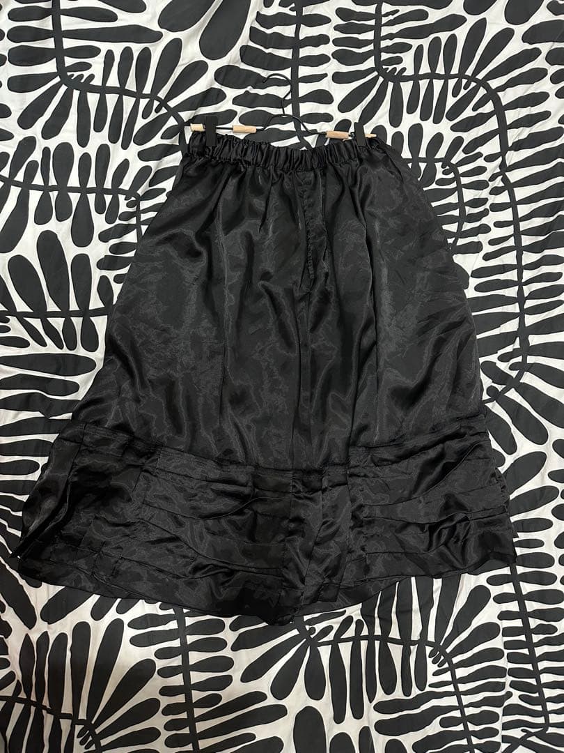 CDGコムデギャルソンサテン生地フレアスカート コムコム