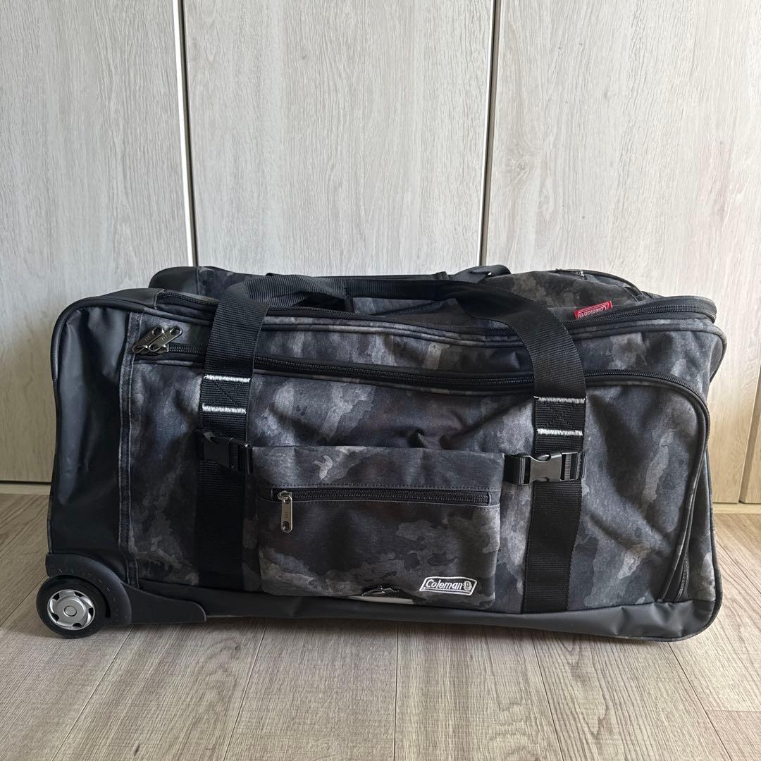 Coleman 大容量 ブラック迷彩(カモフラージュ柄)キャリーカート