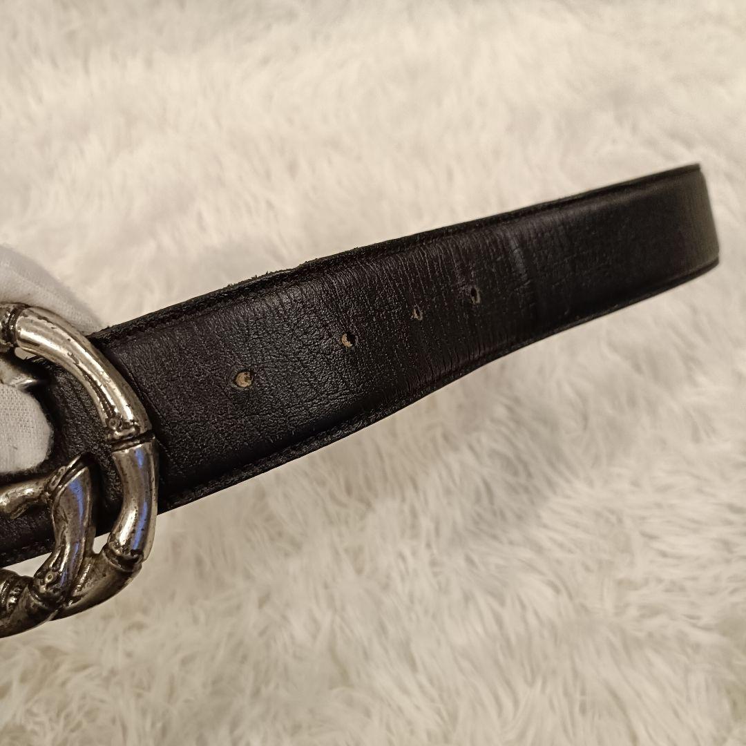 ₩*様 GUCCI✨ GG バンブー　バックル ブラック　ベルト　85cm