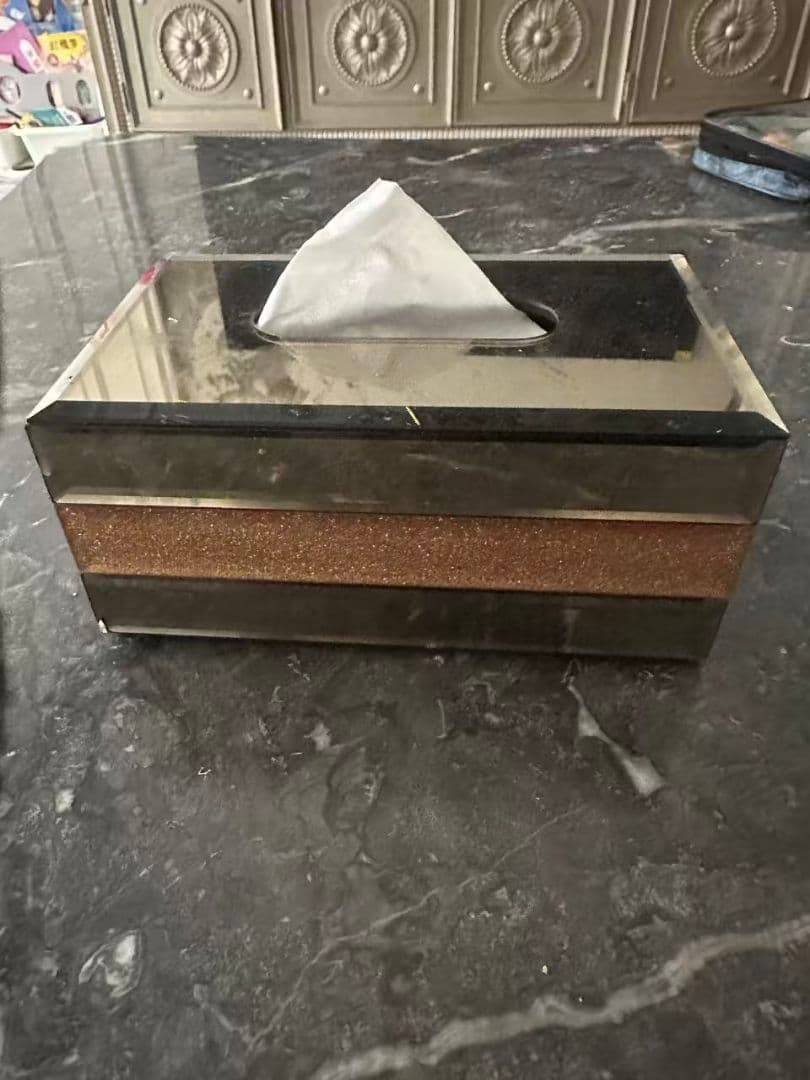 ティッシュボックスホルダー 鏡面仕上げ