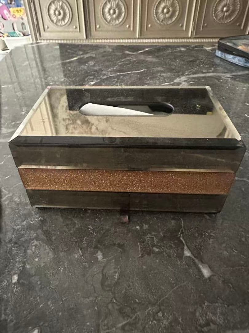 ティッシュボックスホルダー 鏡面仕上げ