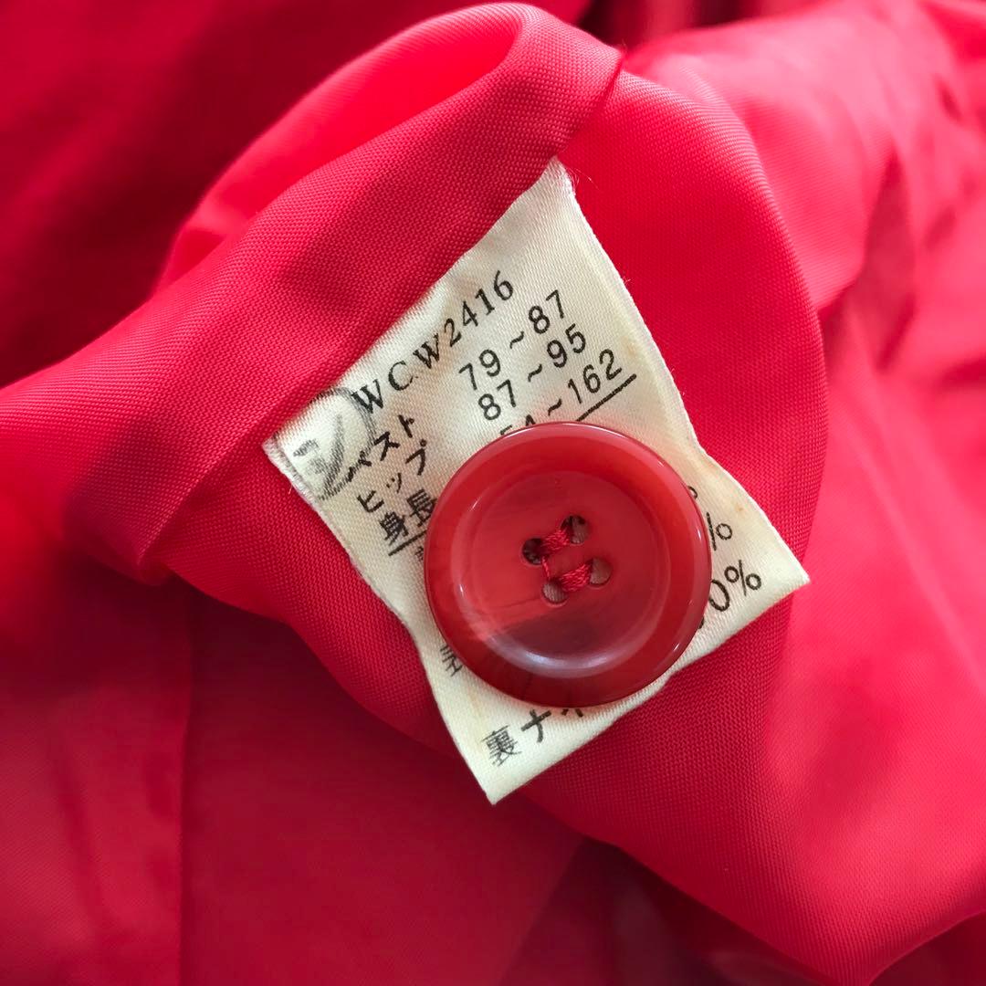 90s ダッフルコート ロングコート レア ヴィンテージ レッド L程