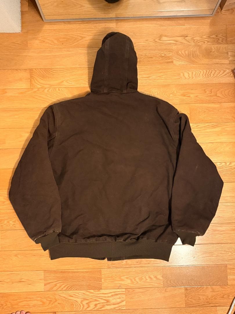 Carhartt ブラウン フード付きパーカー