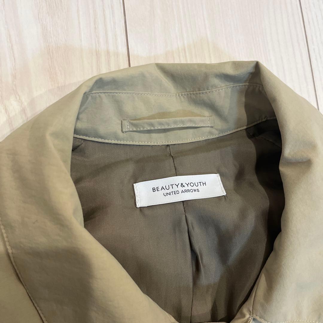 【匿名配送】 BEAUTY&YOUTH パーテックスバルカラーコート ベージュ