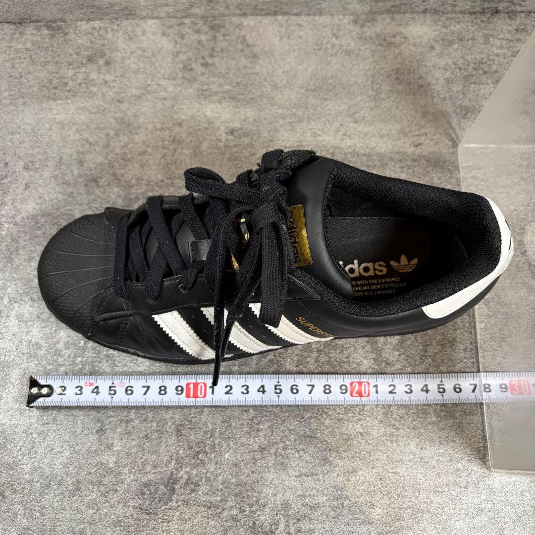 adidas アディダス　スーパースター　ブラック　黒　ゴールド　24.5cm
