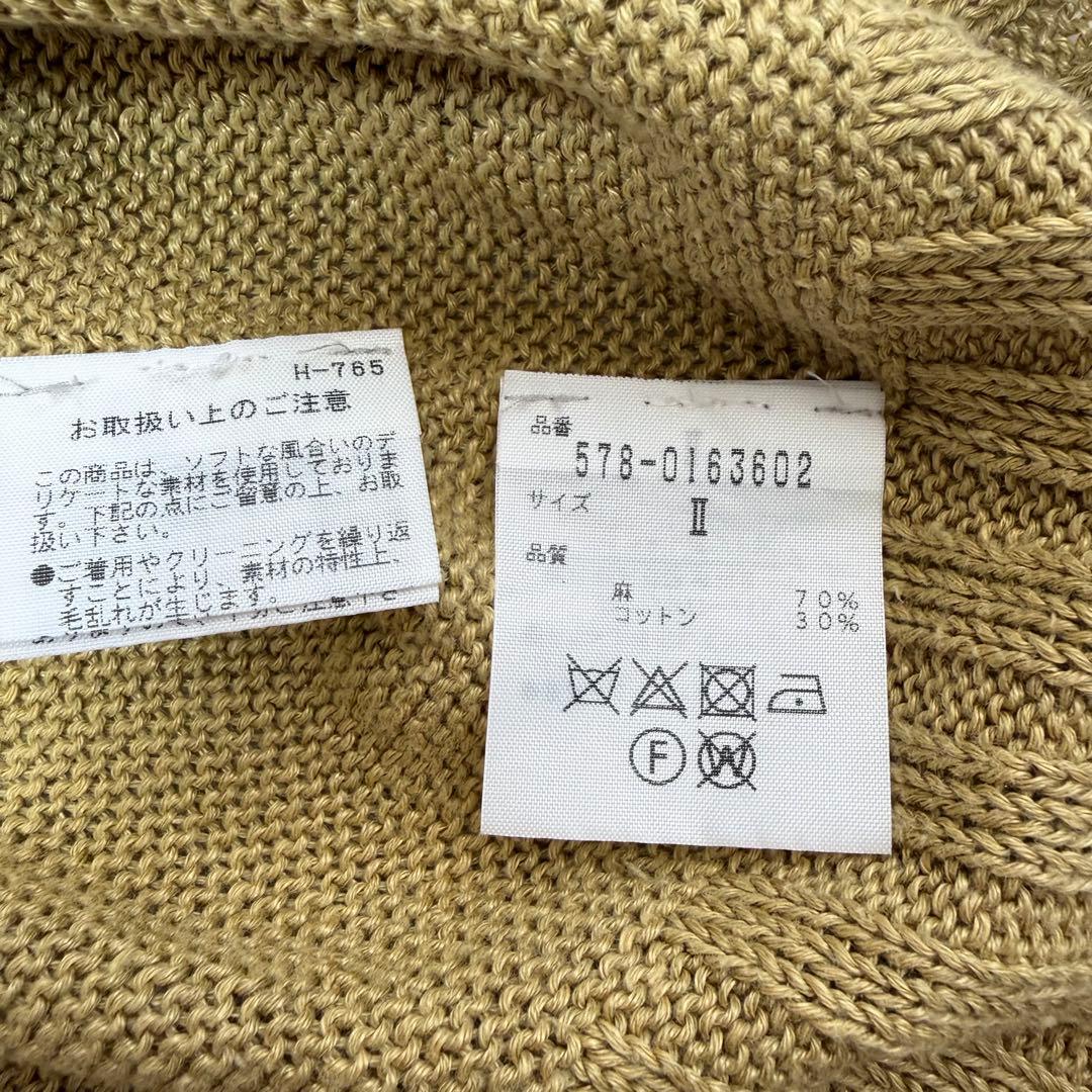 美品 マーガレットハウエル リネンコットンハイネックニット スコットランド製 Ⅱ