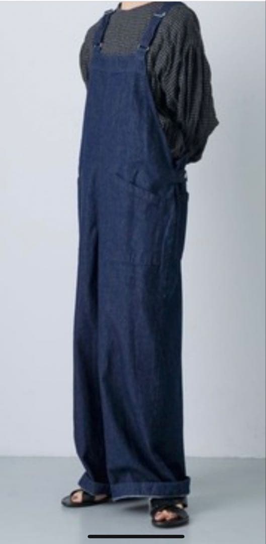 かぐれ　バッククロスサロペット　インディゴ