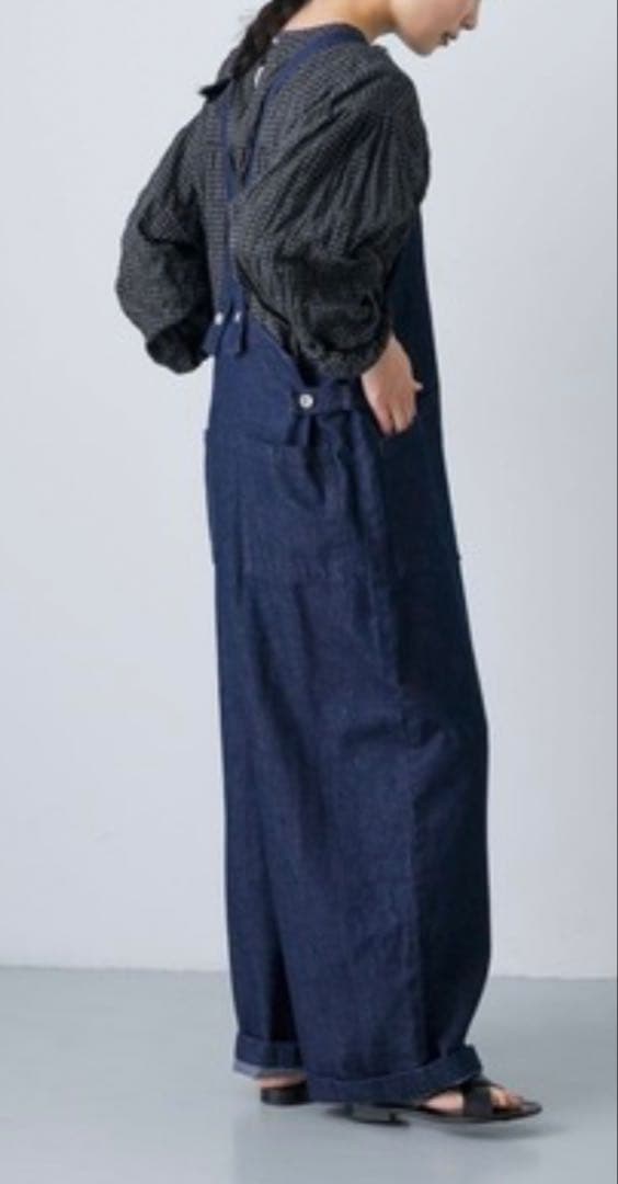 かぐれ　バッククロスサロペット　インディゴ