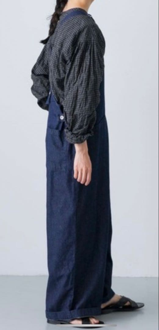 かぐれ　バッククロスサロペット　インディゴ